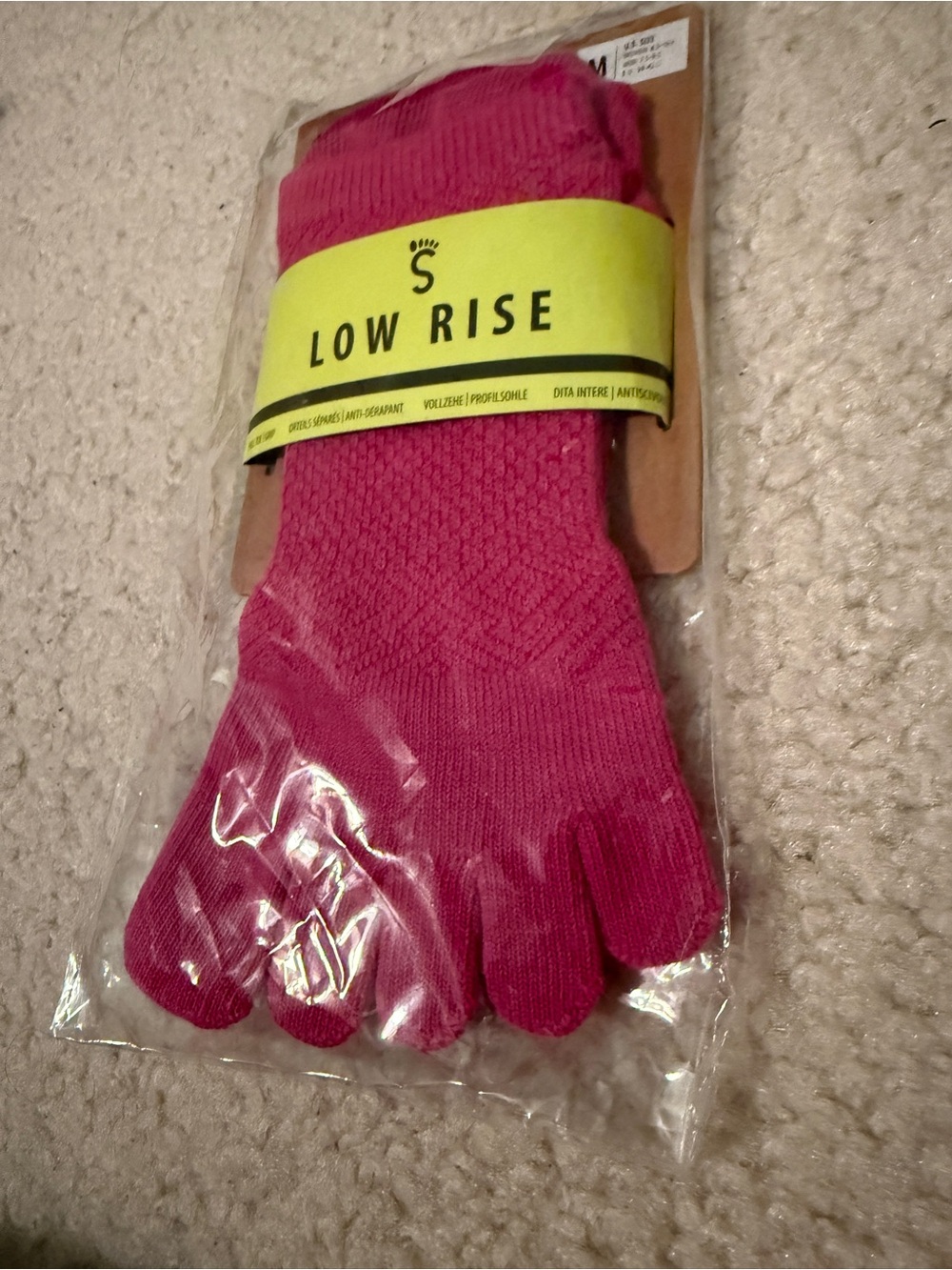 Low Rise Toesox- Bright Pink
